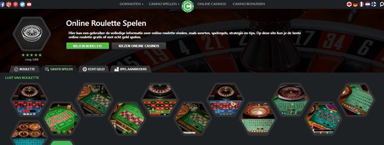 Logotypes: Online Casino HEX NL website